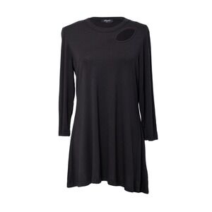 Women's Black Tunic Size S Round Neck Keyhole Top 3/4 Sleeve NWT Klaveli